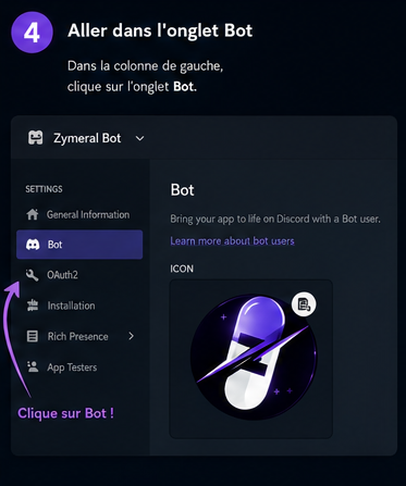 Onglet Bot